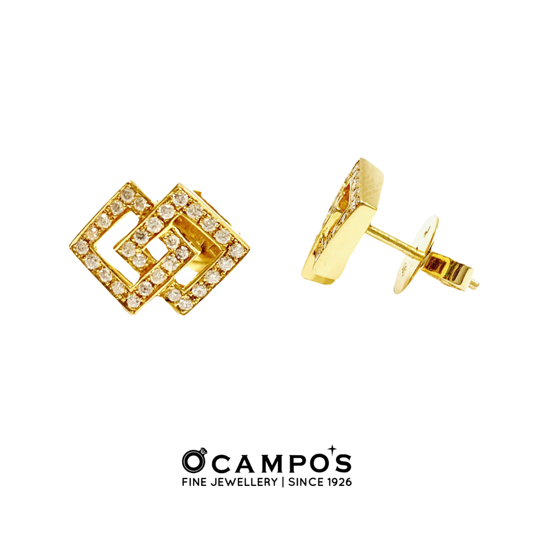 Audrey Diamond Earrings - Yellow Gold