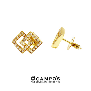 Audrey Diamond Earrings - Yellow Gold