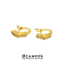 Load image into Gallery viewer, Cleo Pyramid Diamond Earrings - Yellow Gold

