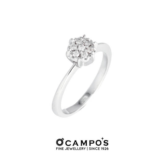 Rosa Diamond Ring - White Gold