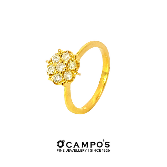 Rosa Diamond Ring - Yellow Gold