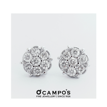Load image into Gallery viewer, Rosa Diamond Earrings - White Gold

