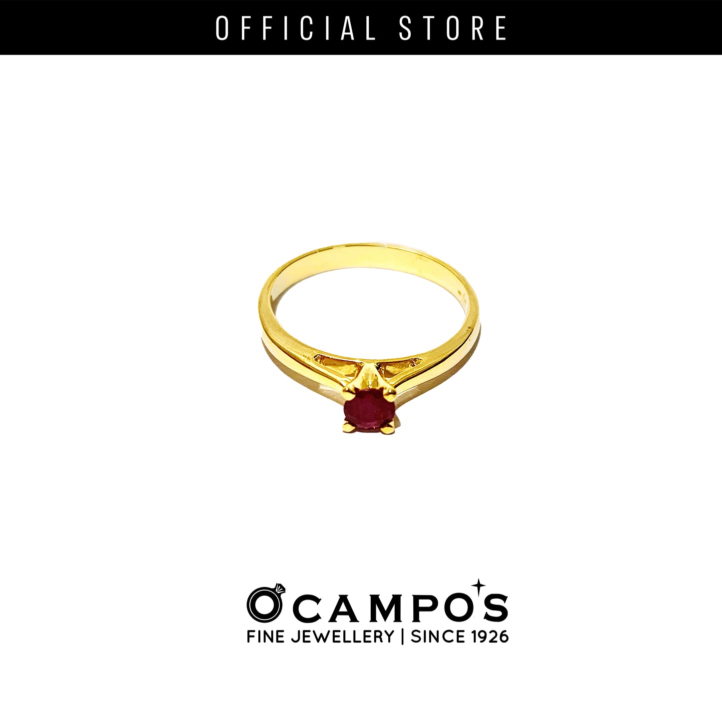 RUBY YELLOW GOLD RING