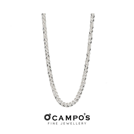 Foxtail Chain White Gold