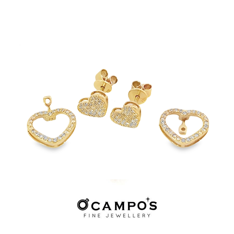 Lovie Heart Illusion Diamond Earrings