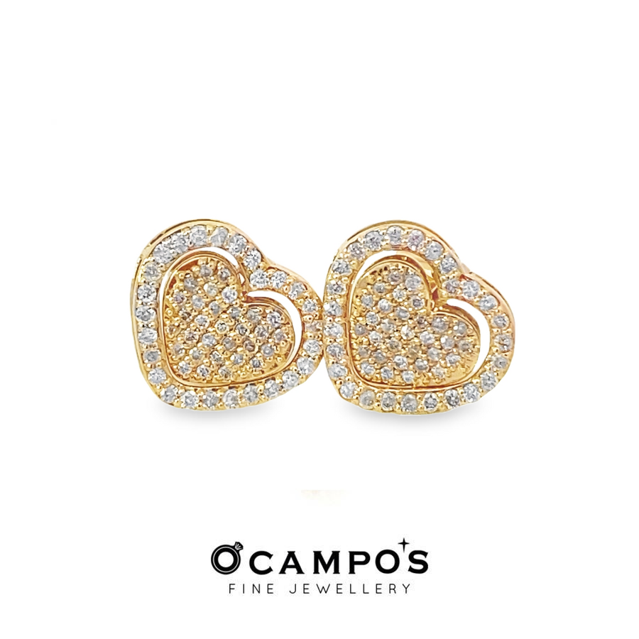 Lovie Heart Illusion Diamond Earrings