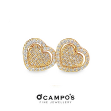 Load image into Gallery viewer, Lovie Heart Illusion Diamond Earrings
