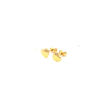 Load image into Gallery viewer, OCAMPOS FINE JEWELLERY LOVE STUD EARRINGS  14K YELLOW GOLD SM. HEART PLAIN DS.
