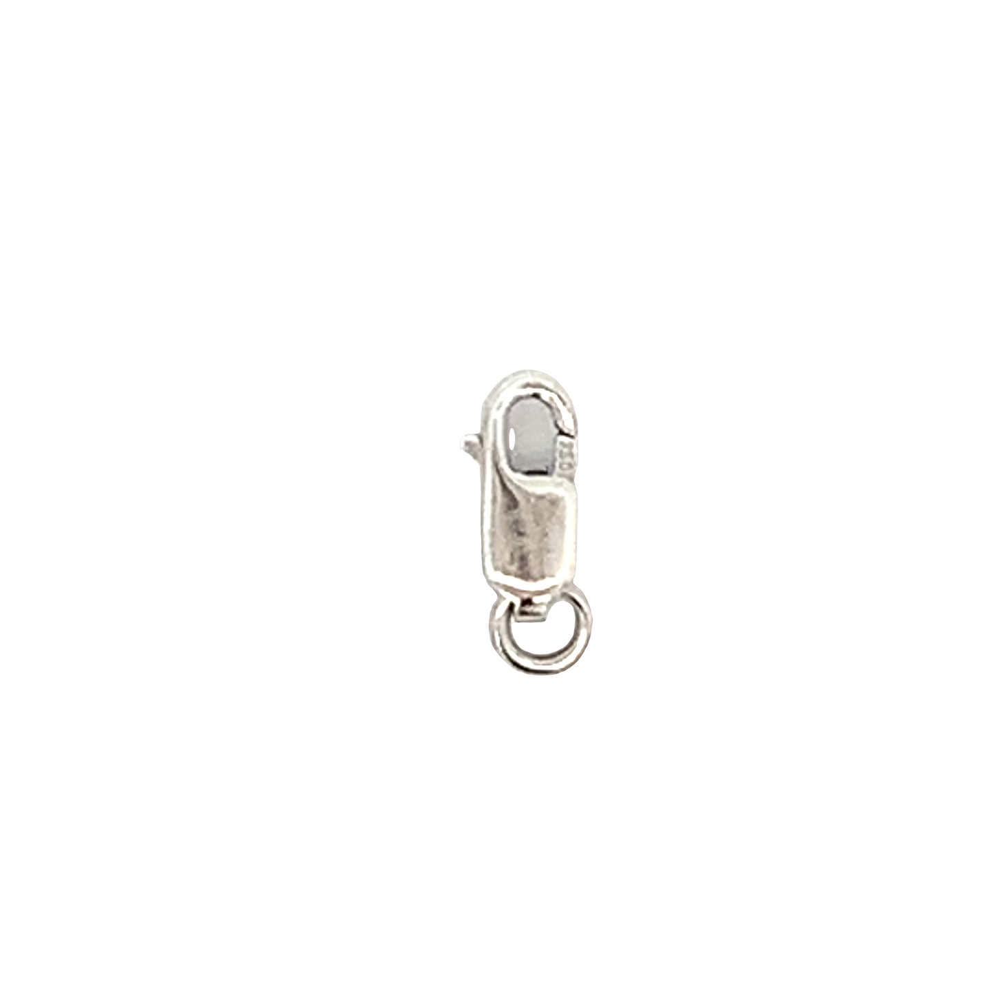 Lobster Claw Lock White Gold 3X8MM