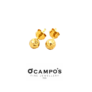 OCAMPOS FINE JEWELLERY STELLA STUD EARRINGS 18K YELLWO GOLD BALLS DIACUT DS (SOLD PER PIECE)