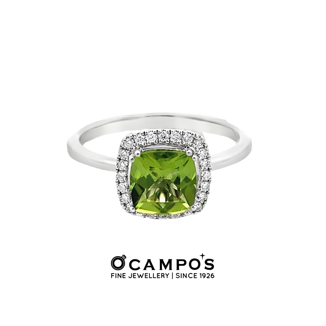 Briana Cushion Peridot Ring