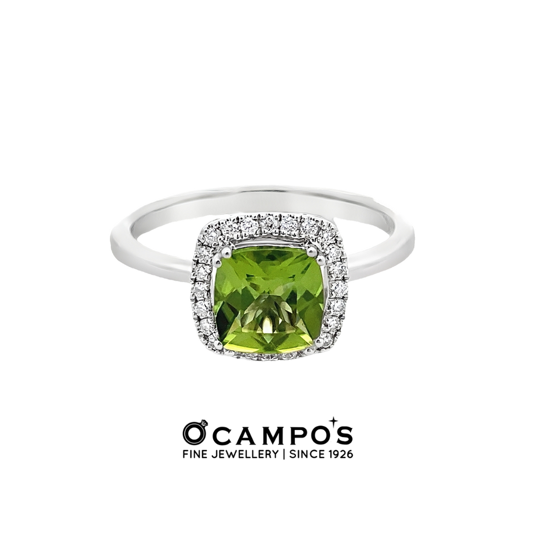 Briana Cushion Peridot Ring