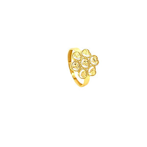 Celestine Flower Heart Diacut Design Ring