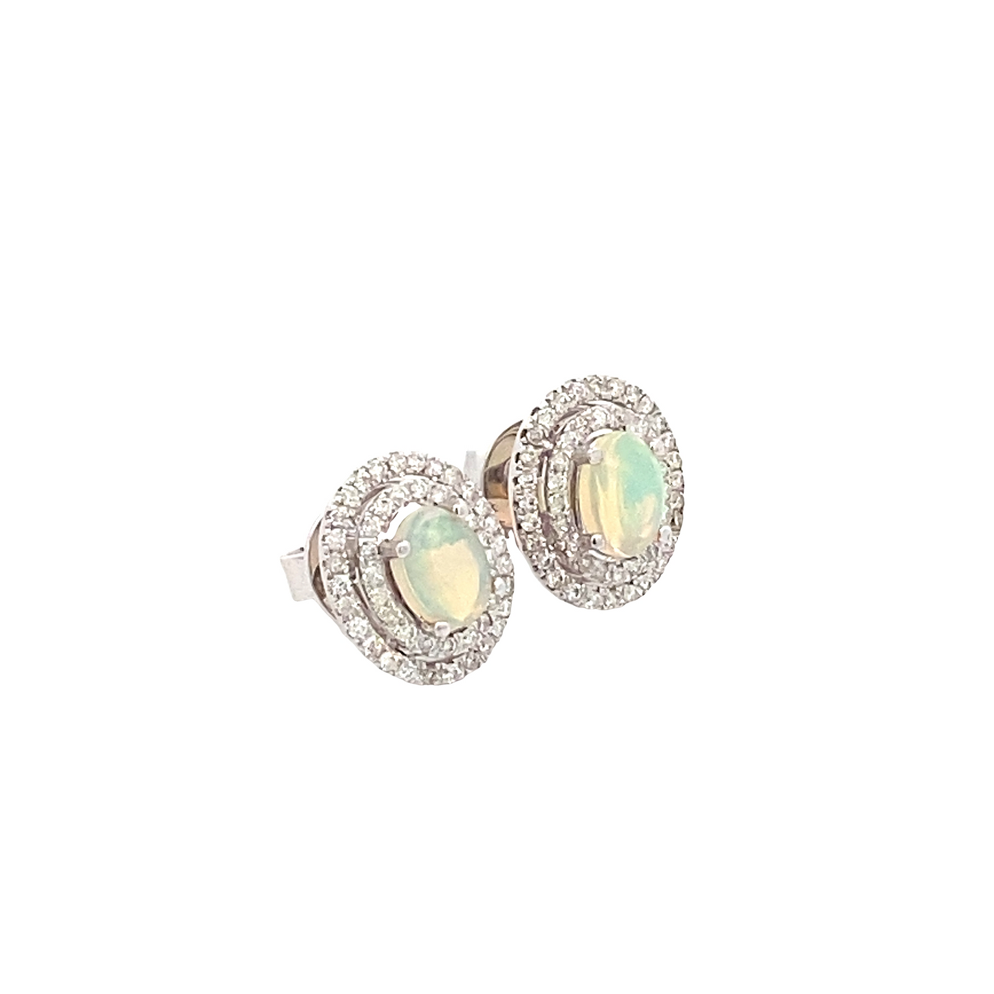 Levie Halo Opal Earrings