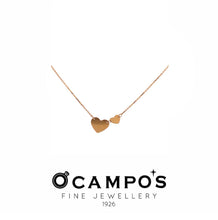 Load image into Gallery viewer, OCAMPOS FINE JEWELLERY HANNAH NECKLACE 14K YELLOW GOLD CHAIN 2HEART PRMA
