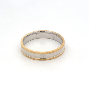 R628212 2 TONE BAND RING 5G