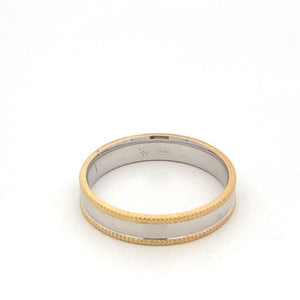 R628212 2 TONE BAND RING 5G