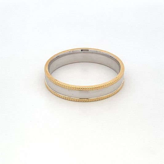 R628212 2 TONE BAND RING 5G