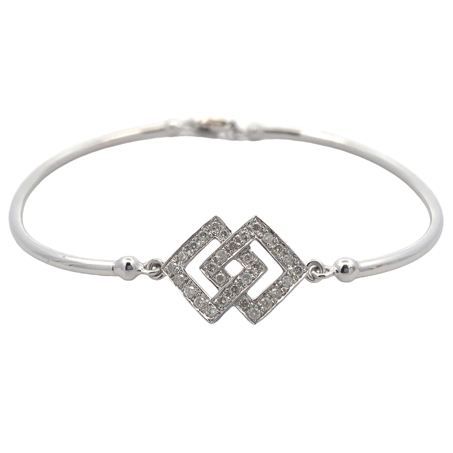 Audrey Diamond Bangle - White Gold