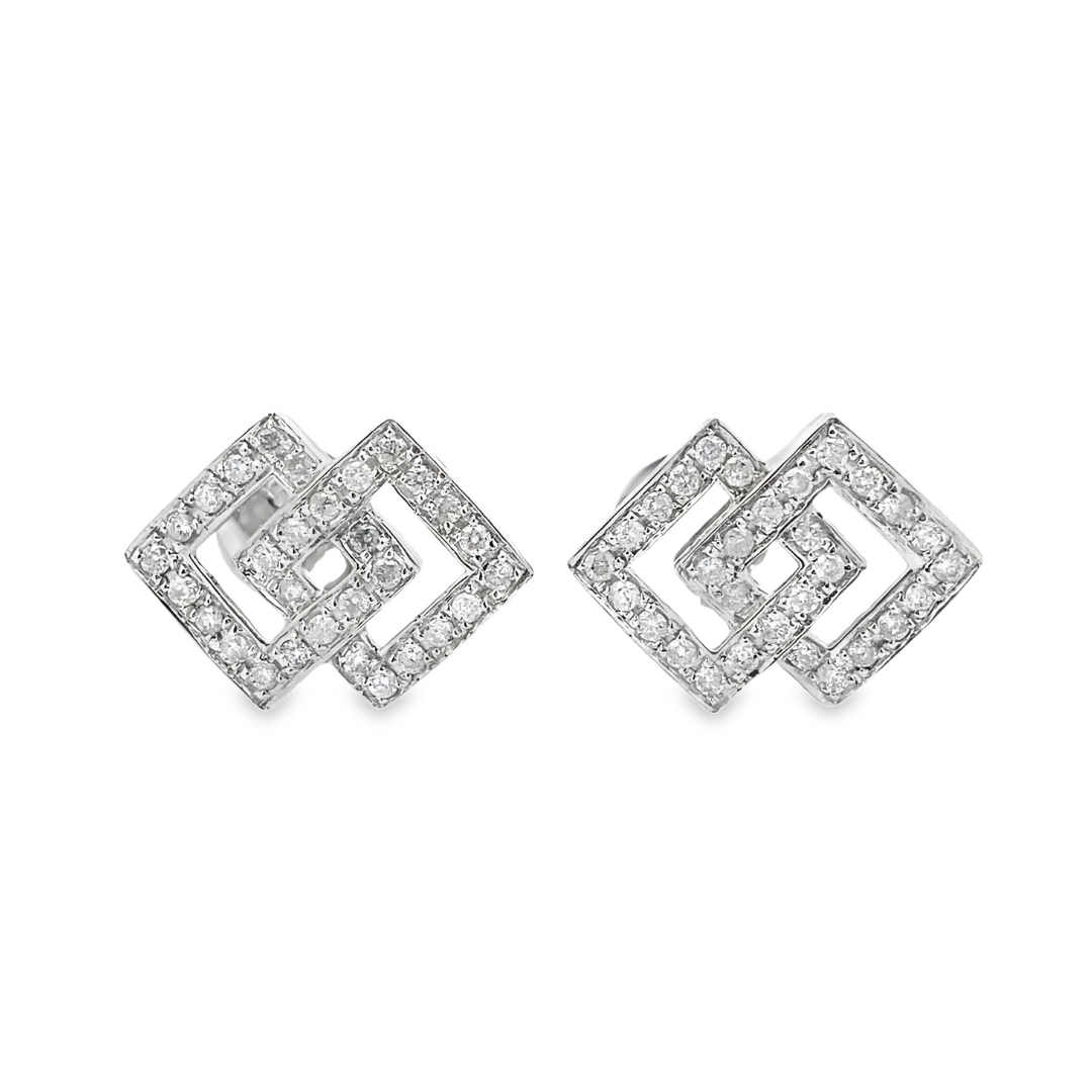 Audrey Diamond Earrings- White Gold