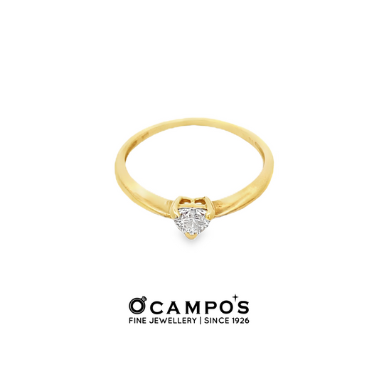 SOLITAIRE HEART CUT DIAMOND RING