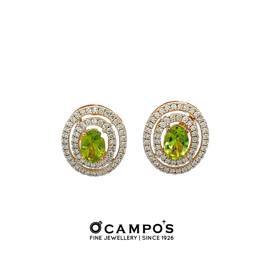 Ocampos Fine Jewellery Olivia Peridot Earrings