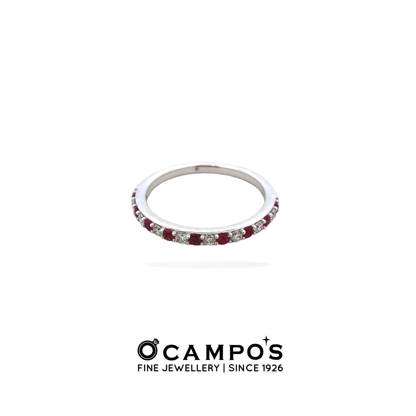 ALTHEA HALF ETERNITY RUBY RING