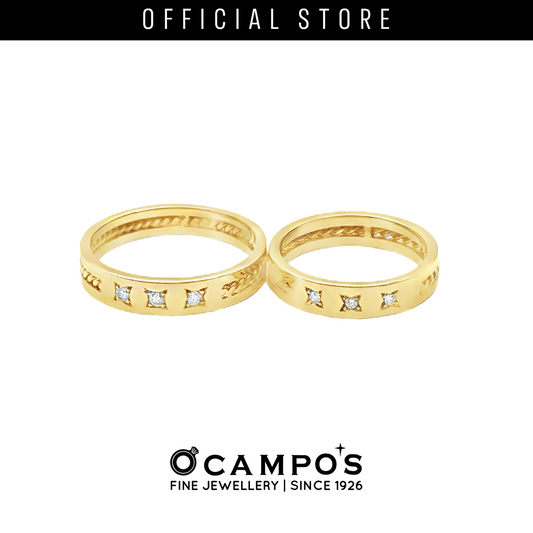 OCAMPOS FINE JEWELLERY CHLOE WEDDING RING 14K YELLOW GOLD SIZE 8