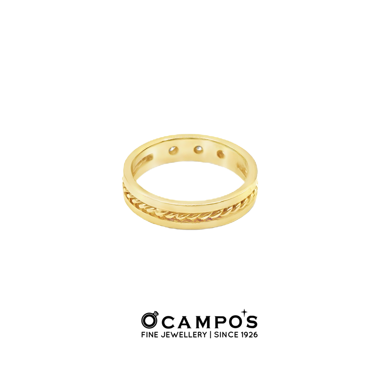 OCAMPOS FINE JEWELLERY CHLOE WEDDING RING 14K YELLOW GOLD SIZE 8