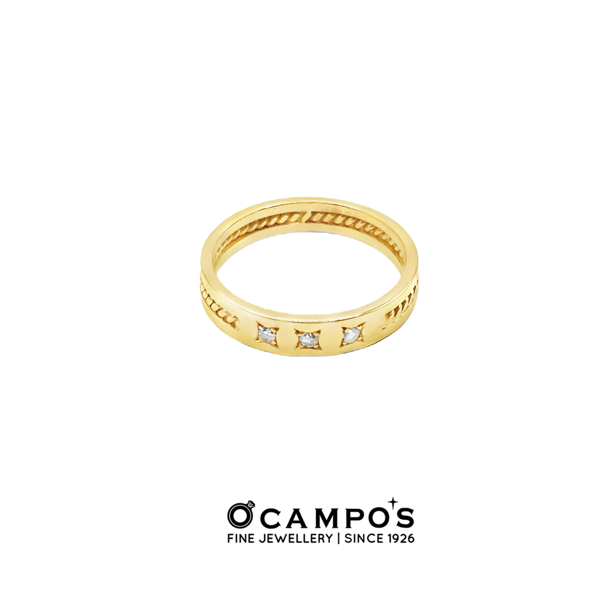 OCAMPOS FINE JEWELLERY CHLOE WEDDING RING 14K YELLOW GOLD SIZE 8