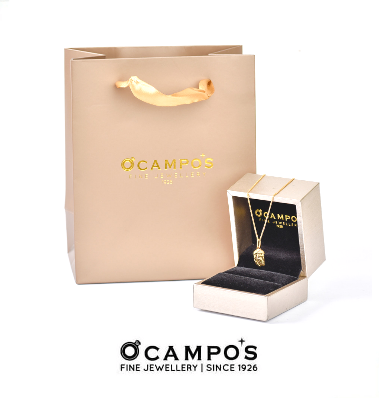 Jesus Face 18k Yellow Gold Pendant | Ocampo's Fine Jewellery