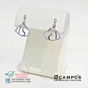 Valentina 14k White Gold Dangling Earrings | Ocampo's Fine Jewellery