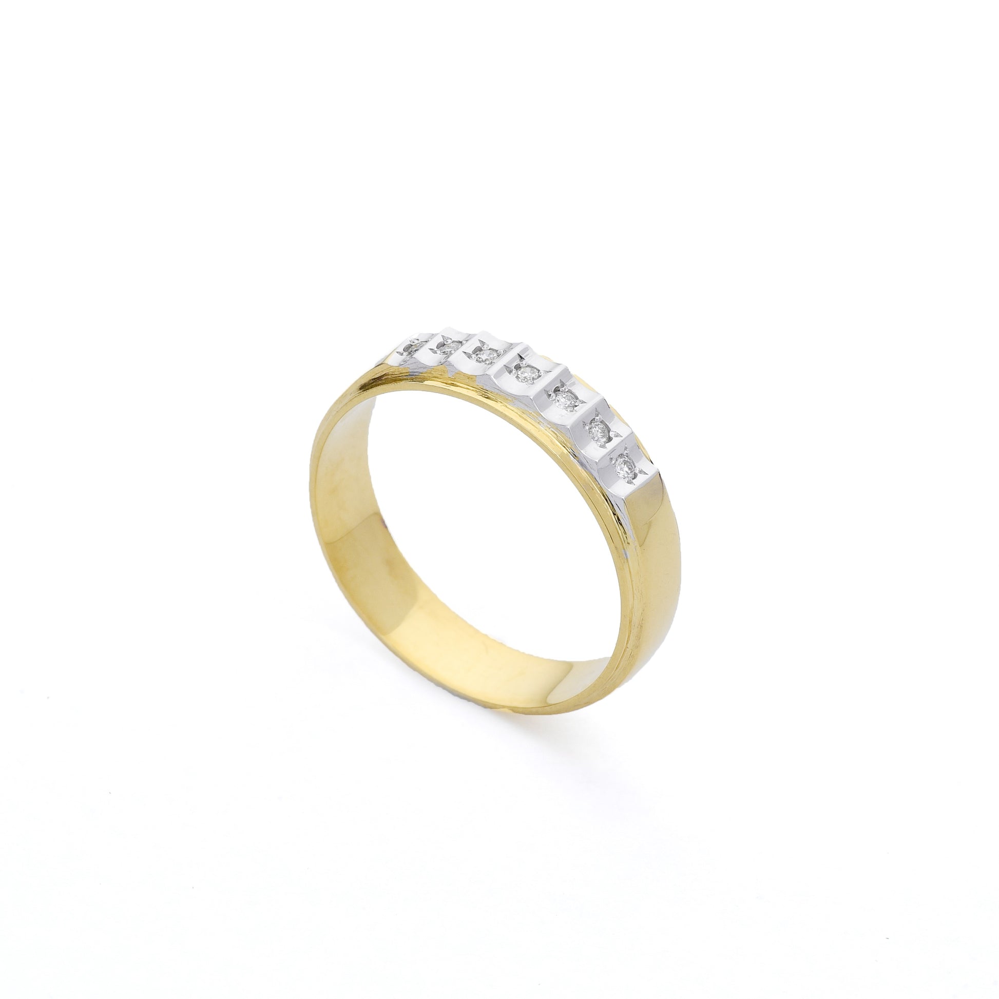 Seven 14k Two Tone Wedding Ring Philippines | Ocampo's Fine Jewellery