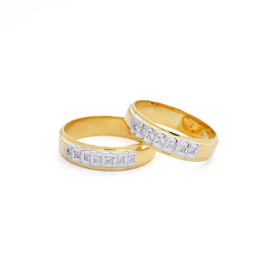 Seven 14k Two Tone Wedding Ring Philippines | Ocampo's Fine Jewellery