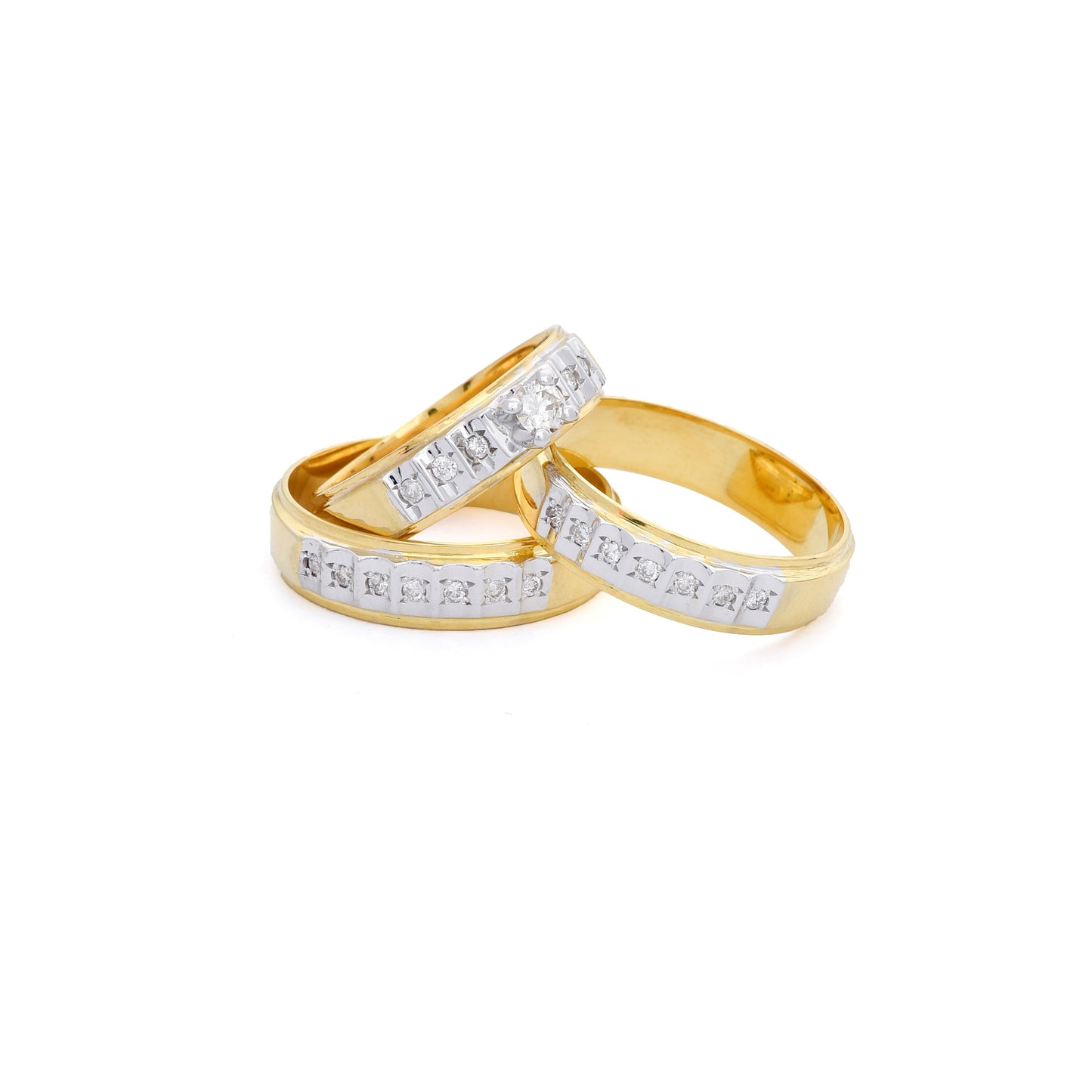 Seven 14k Two Tone Wedding Ring Philippines | Ocampo's Fine Jewellery