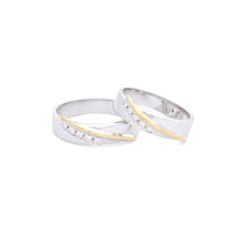 Load image into Gallery viewer, Amala 14K Two Tone Gold Wedding Rings with Diamonds | Ocampo&#39;s Fine Jewellery
