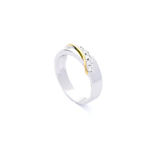 Load image into Gallery viewer, Amala 14K Two Tone Gold Wedding Rings with Diamonds | Ocampo&#39;s Fine Jewellery
