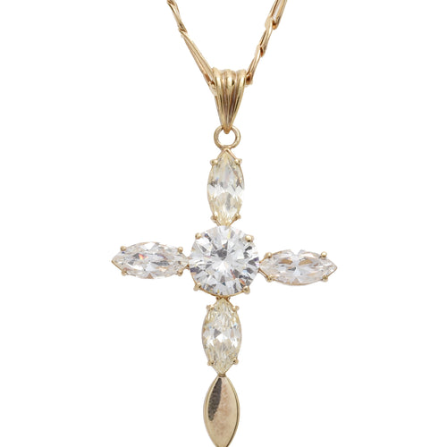 Emily Cross 14k Yellow Gold Diamond Pendant | Ocampo's Fine Jewellery