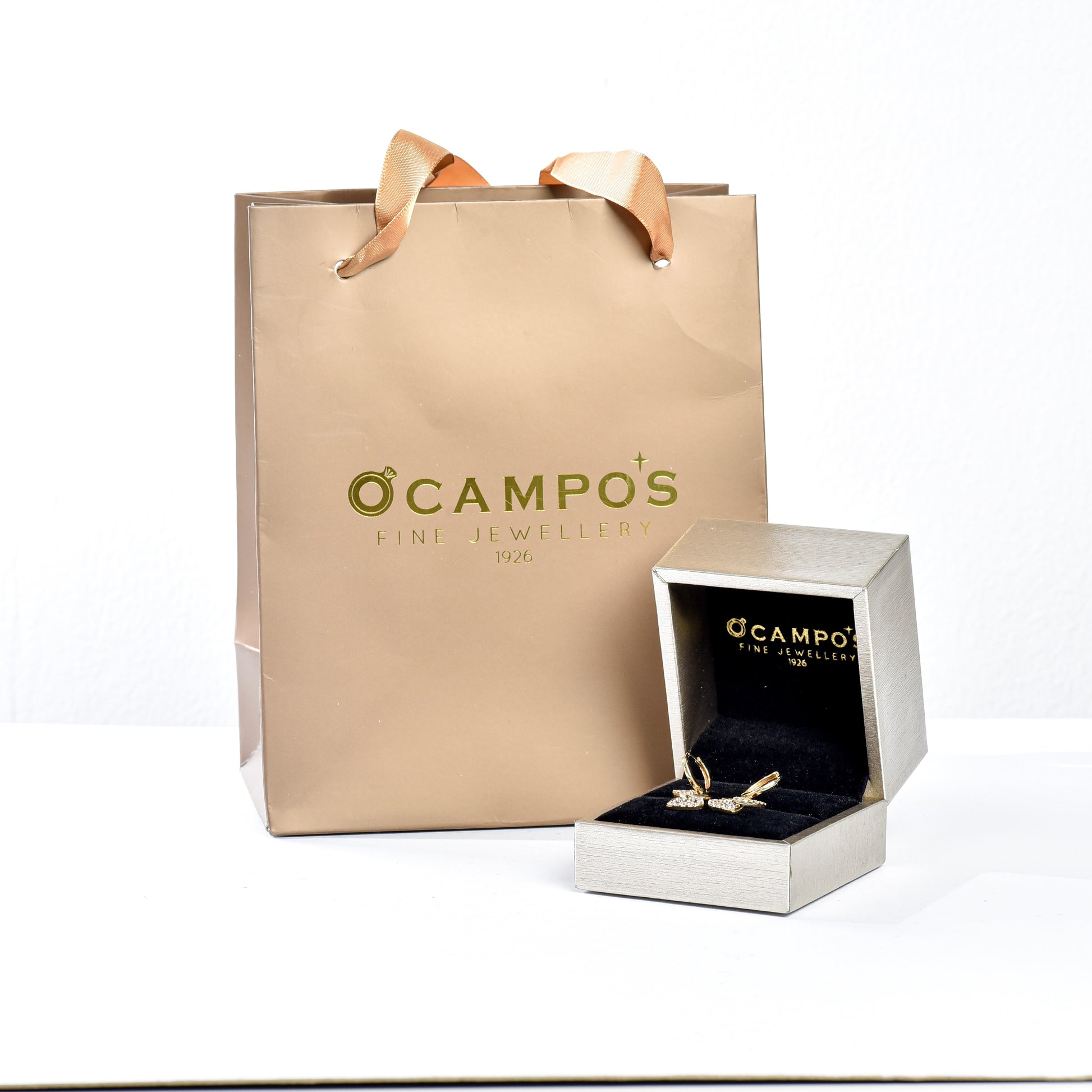 Nicole 14K Yellow Gold Dangling Earrings  (SZ) | Ocampo's Fine Jewellery