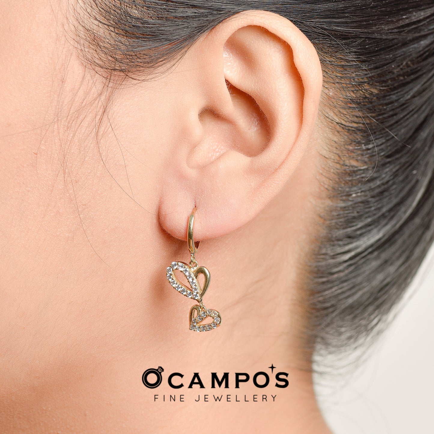 Nicole 14K Yellow Gold Dangling Earrings  (SZ) | Ocampo's Fine Jewellery