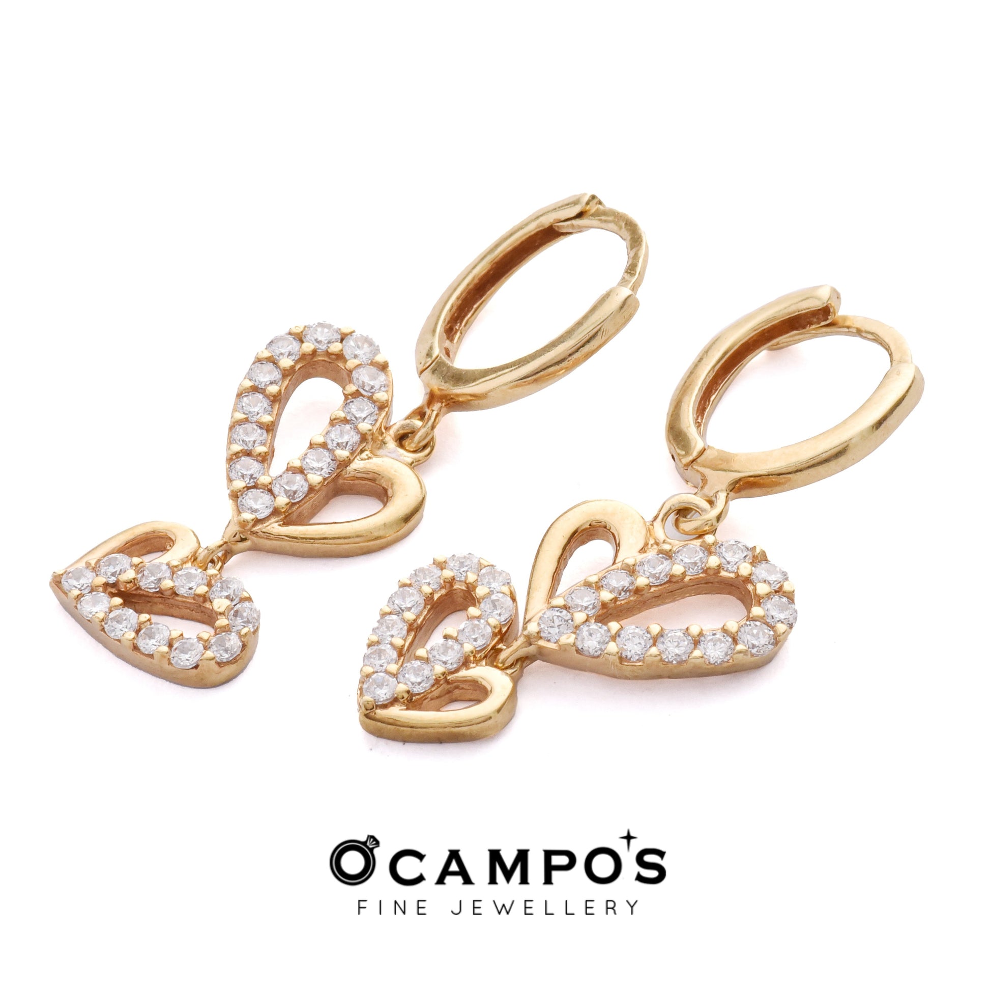 Nicole 14K Yellow Gold Dangling Earrings  (SZ) | Ocampo's Fine Jewellery