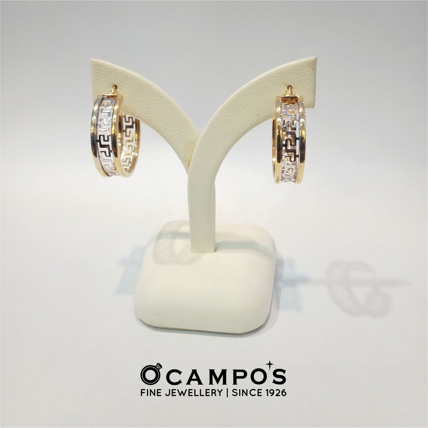 Isabelle 18k Two Tone Gold Loop Earrings | Ocampo's Fine Jewellery