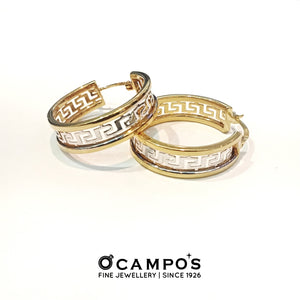 Isabelle 18k Two Tone Gold Loop Earrings | Ocampo's Fine Jewellery