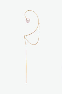 Chieko 10k Yellow Gold Dangling Ear Cuff  | Ocampo's Fine Jewellery