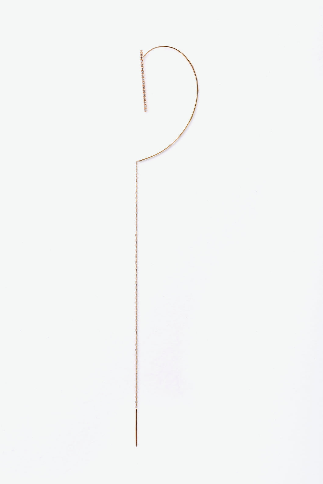 Eiko 10k Yellow Gold Dangling Ear Cuff with Diamond | Ocampo's Fine Jewellery