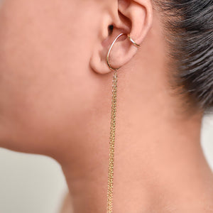 Hiraku 10k Yellow Gold Dangling Earrings | Ocampo's Fine Jewellery