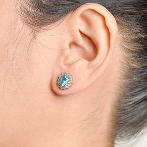 Ruth 14k Yellow Gold Stud Earrings with Diamonds | Ocampo's Fine Jewellery