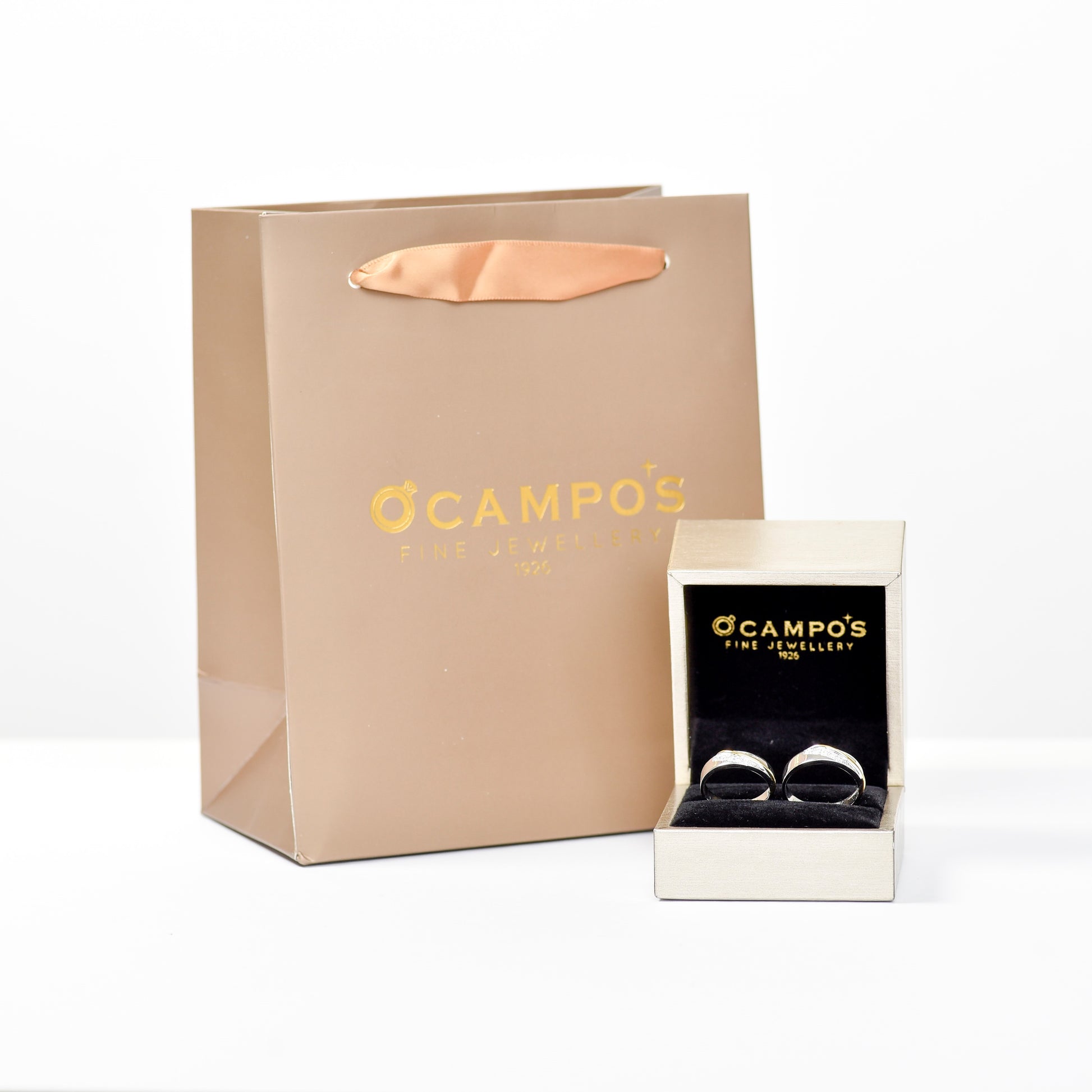 Amala 14K Two Tone Gold Wedding Rings with Diamonds | Ocampo's Fine Jewellery