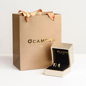 Emilia 14k Yellow Gold Diamond Bypass Earrings | Ocampo's Fine Jewellery