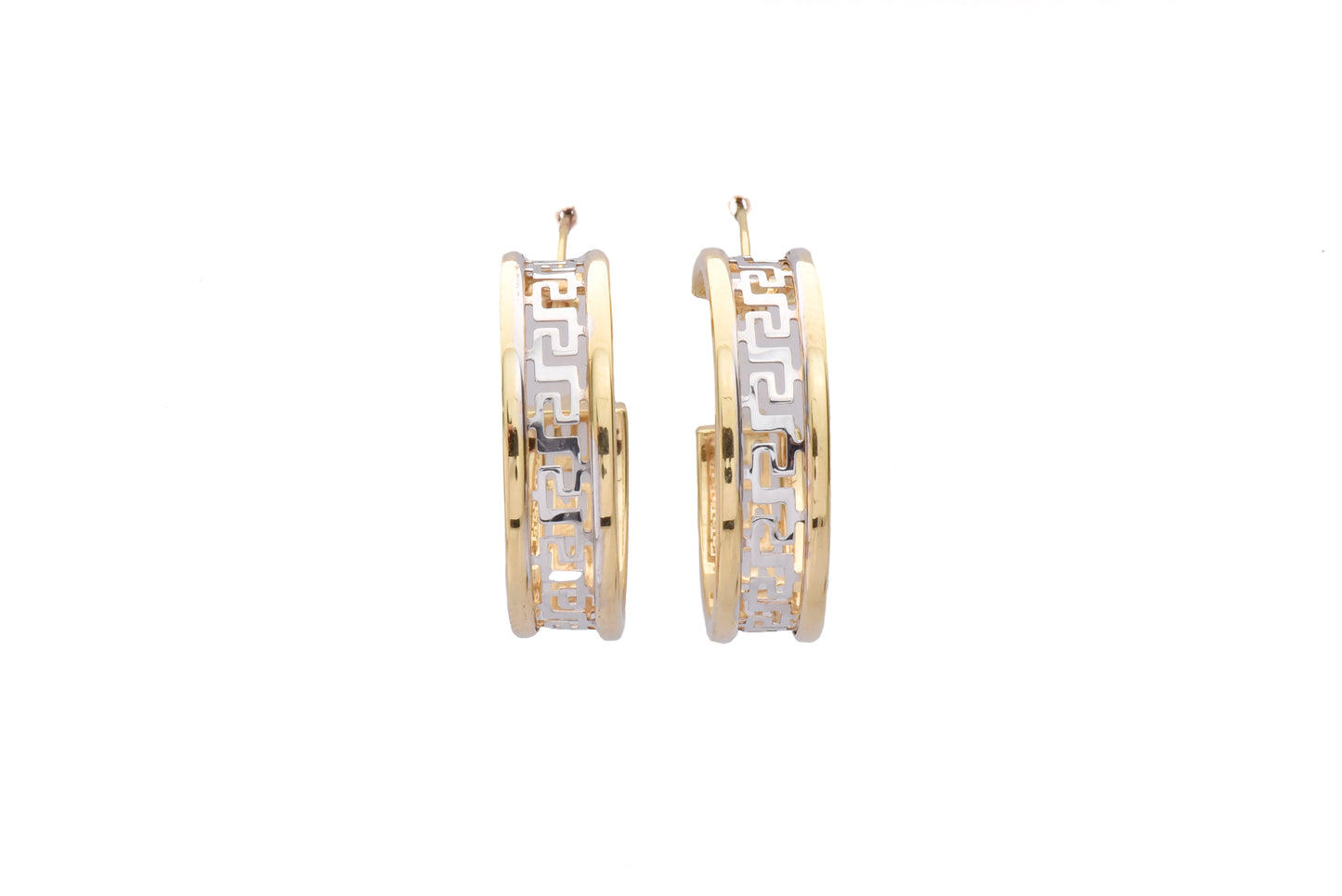 Isabelle 18k Two Tone Gold Loop Earrings | Ocampo's Fine Jewellery